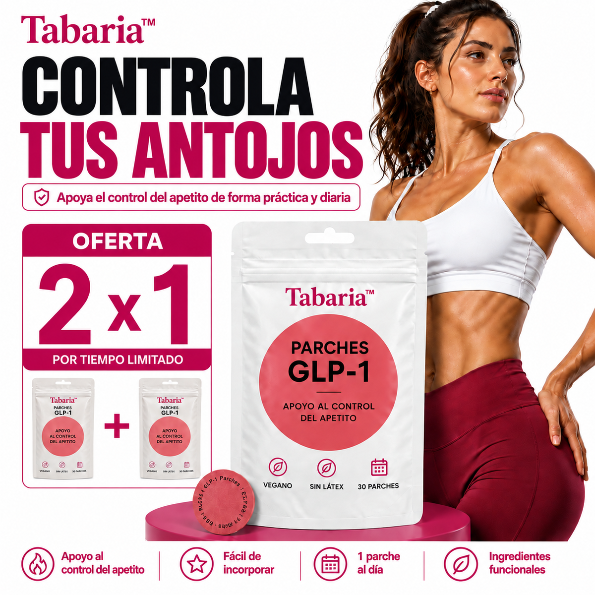 Tabaria™ PARCHES GLP-1 Controla tus antojos.