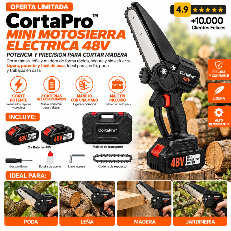 Motosierra Eléctrica 48V CortaPro™