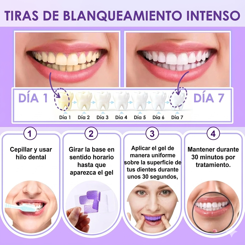 HighPrincesa™ Tiras Dentales Efecto Blanqueador