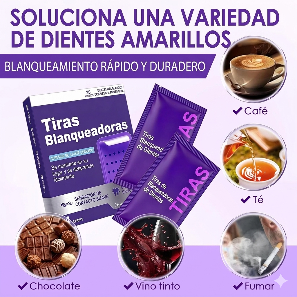 HighPrincesa™ Tiras Dentales Efecto Blanqueador
